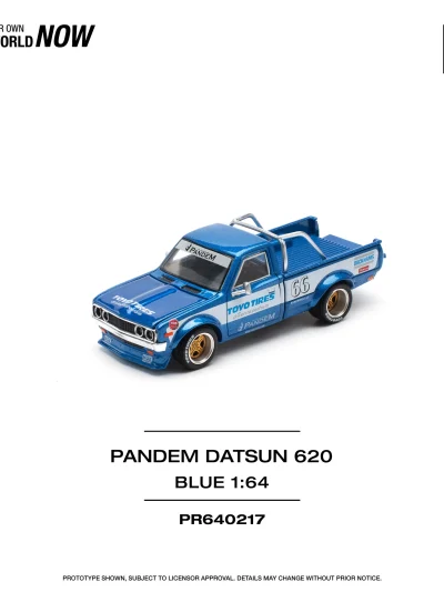 POPRACE 1:64 PR640217 PANDEM DATSUN 620 BLUE