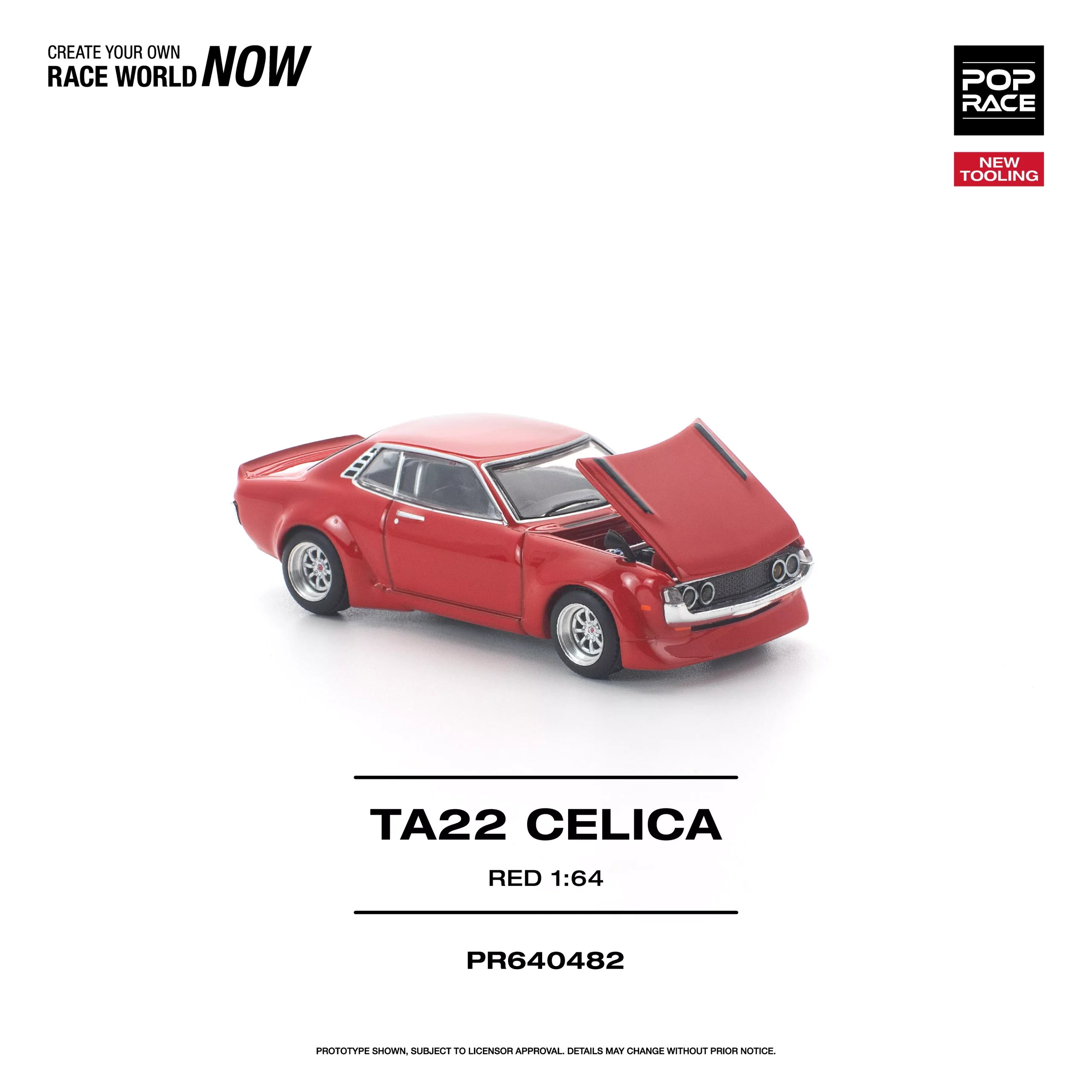 POPRACE 1:64 PR640482 TA22 Celica Red - Image 3