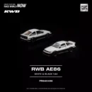 POP RACE 1:64 PR640496 RWB AE86 WHITE BLACK