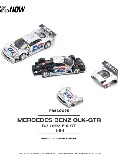 POPRACE 1:64 PR640095 MERCEDES-BENZ CLK AMG GTR 1997 FIA GT D2 PRIVAT