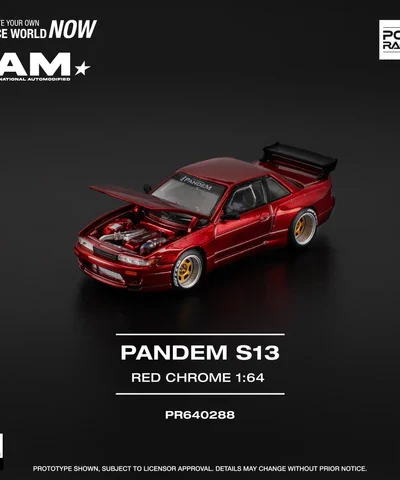 POP RACE 1/64 PR640288 Pandem S13 Red Chrome