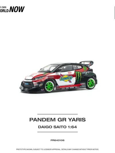 POPRACE 1:64 PR640106 PANDEM GR YARIS DAIGO SAITO