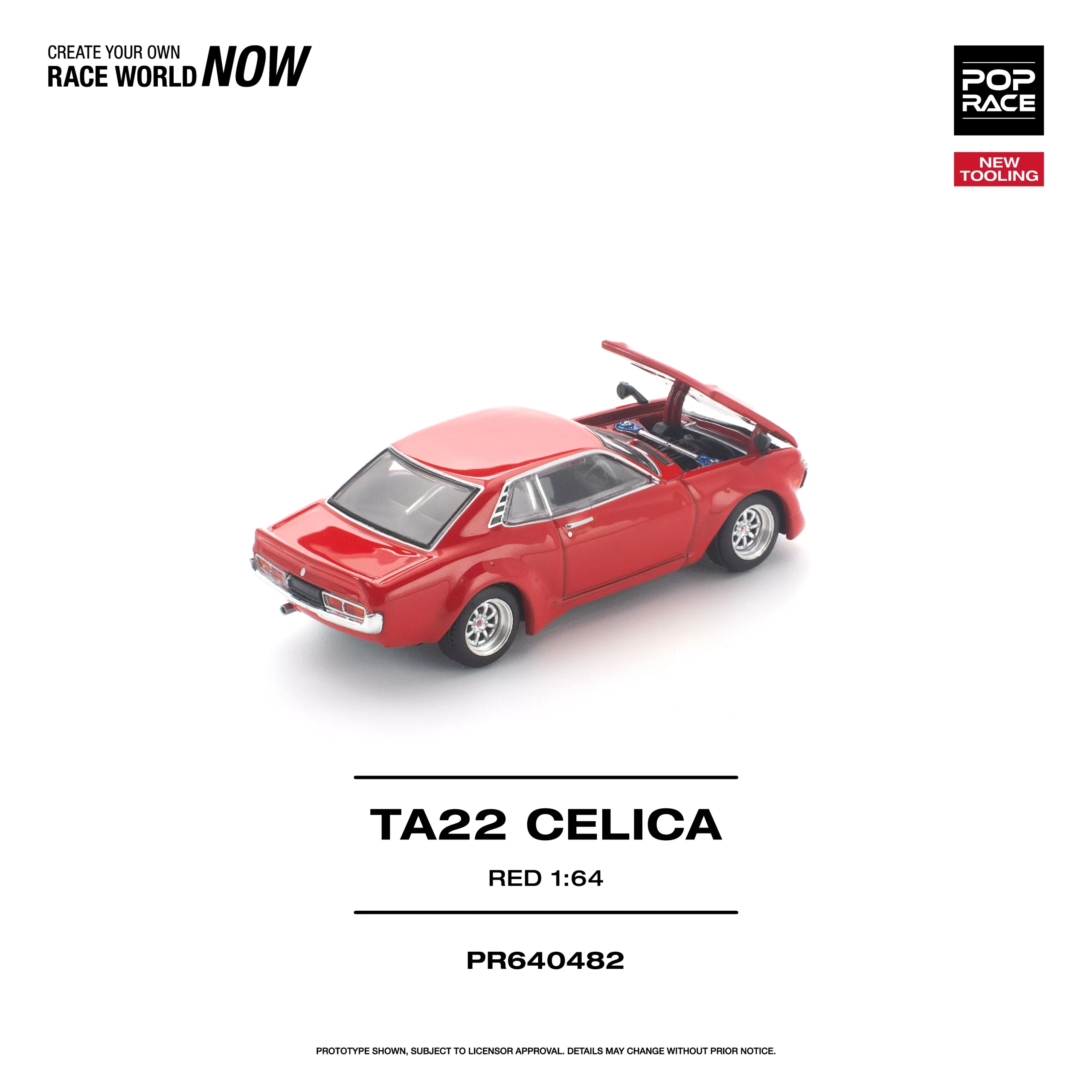 POPRACE 1:64 PR640482 TA22 Celica Red - Image 2