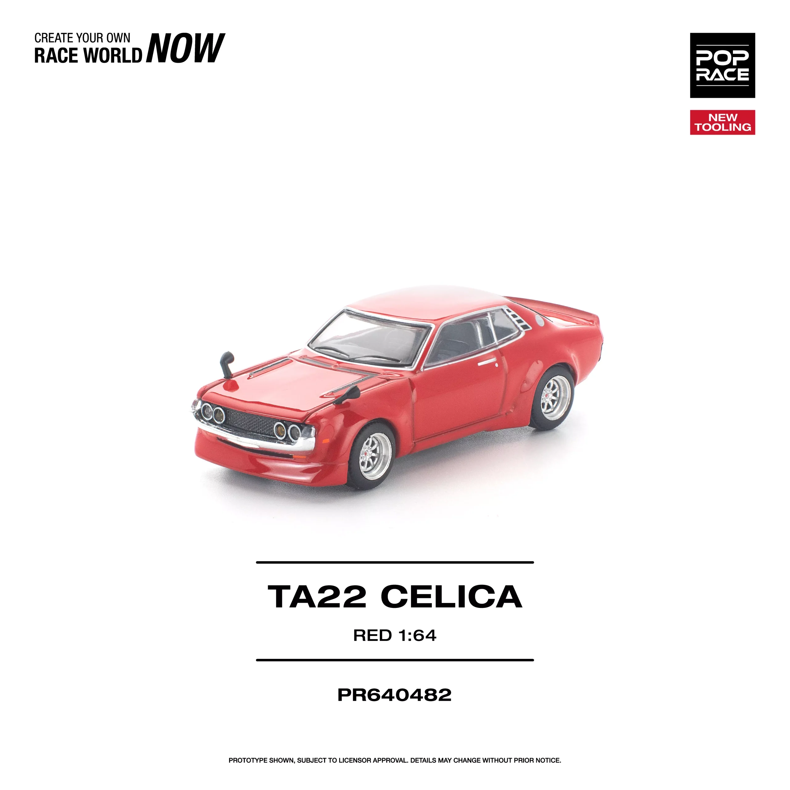 POPRACE 1:64 PR640482 TA22 Celica Red