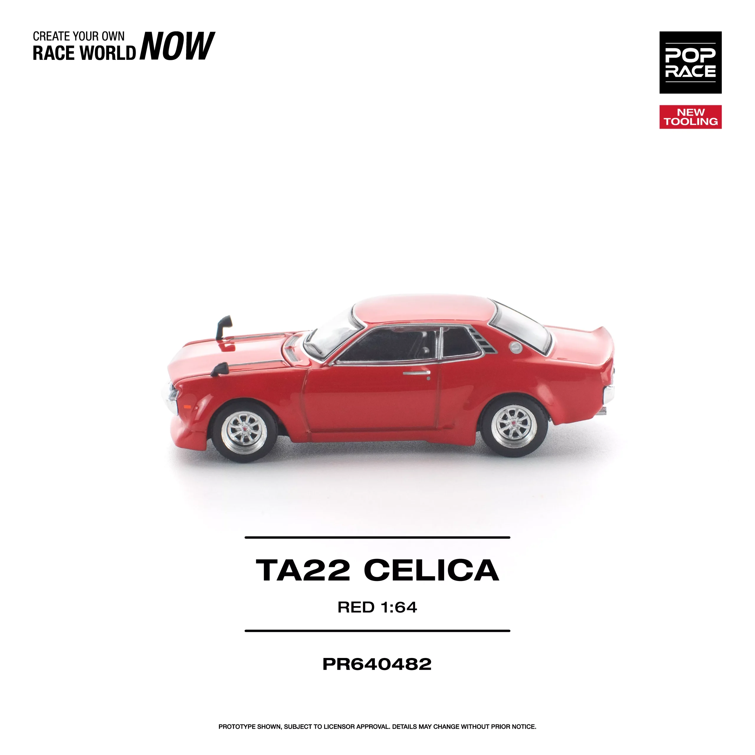 POPRACE 1:64 PR640482 TA22 Celica Red - Image 4