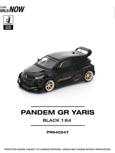 Pop Race 1:64 PR640247 Toyota GR Yaris Pandem Black Event Exlusive Manila Auto Show 2025