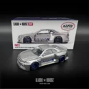 Kaido House X MINIGT KHMG143 Nissan Skyline GT-R (R34) Kaido Works SHINJUKU V1 – Silver