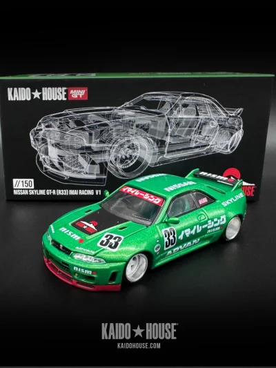 Kaido House X MINIGT KHMG150 Nissan Skyline GT-R (R33) Imai Racing V1