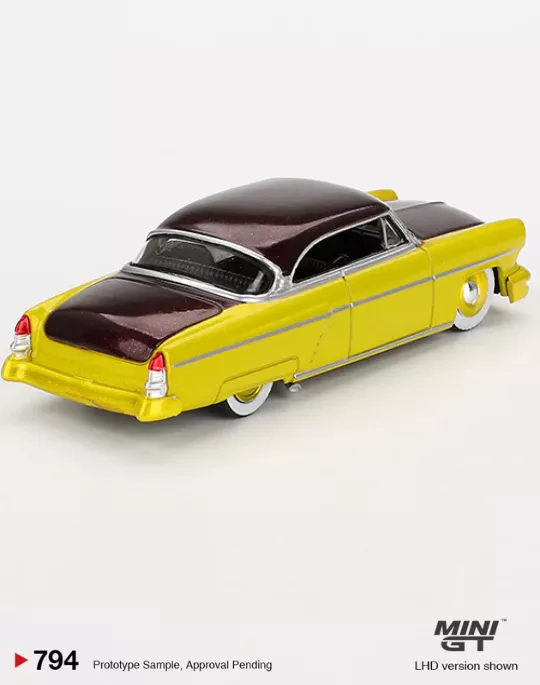 MINI GT 1:64 MGT00794 Lincoln Capri Hot Rod 1954 Lime Yellow - Image 2