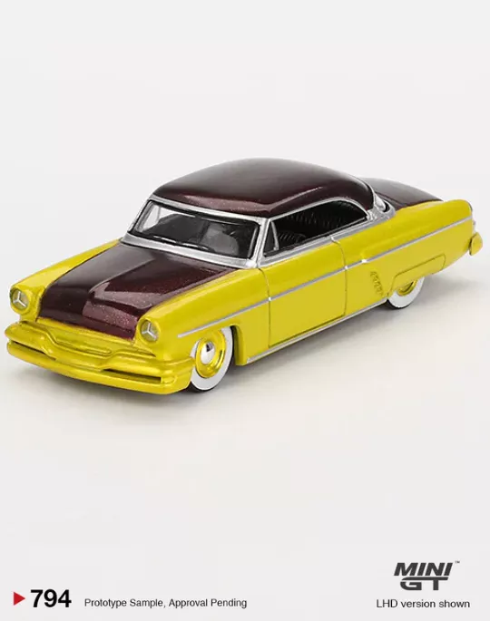 MINI GT 164 MGT00794 Lincoln Capri Hot Rod 1954 Lime Yellow