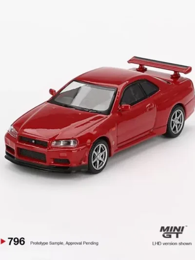 MINI GT 1:64 MGT00796 Nissan Skyline GT-R (R34) V-Spec Active Red