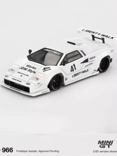 MINI GT 1:64 MGT00966 Lamborghini Countach LB-WORKS White 2024 Tokyo Auto Salon