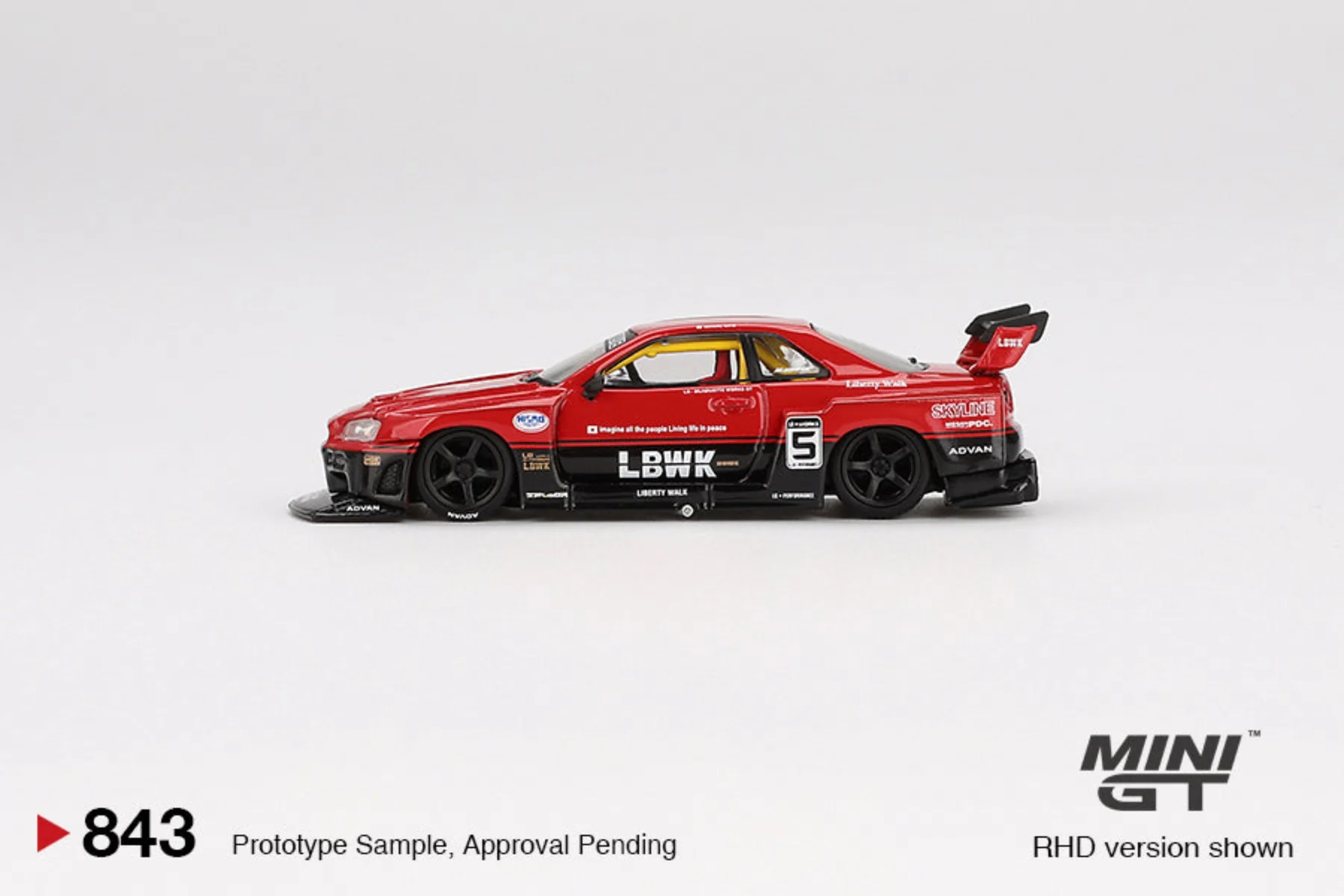 MINIGT 1:64 MGT00843 Nissan LB-ER34 Super Silhouette SKYLINE Red/Black