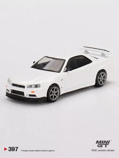Mini GT 1:64 MGT00397 Nissan Skyline GT-R (R34) V-Spec N1 White RHD