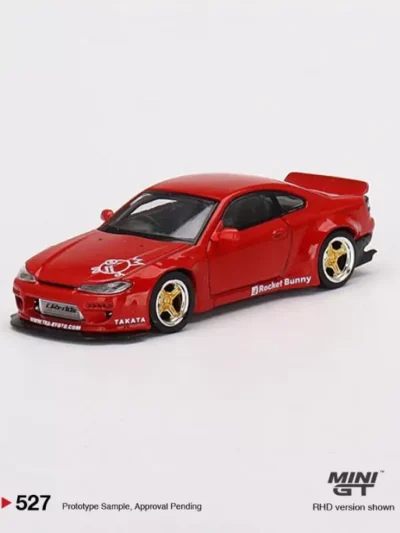 Mini GT 1:64 MGT00527 Nissan Silvia (S15) Rocket Bunny Red RHD