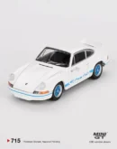 Mini GT 1:64 MGT00715 Porsche 911 Carrera RS 2.7 Grand Prix White with Blue Livery