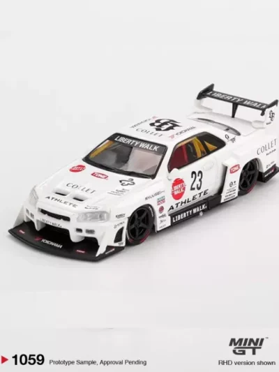 Mini GT 1:64 MGT01059 Nissan LB-ER34 Super Silhouette ATHLETE/COLLET White