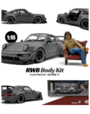Solido x American Diorama 1:18  RWB 964 - Nardo Grey w/Akira Nakai Figurine