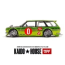 Kaido House X MINIGT KHMG164 Datsun KAIDO 510 Wagon OG Flo – Chrome Yellow