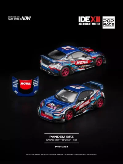Pop Race 1:64 PR640363 Subaru Pandem BRZ Garasi Draft BRZIKO IDE 2025