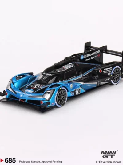 MINI GT 164 MGT00685 Acura ARX-06 GTP #10 No. 10 Konica Minolta Acura ARX-06 2023 IMSA Daytona 24 Hrs