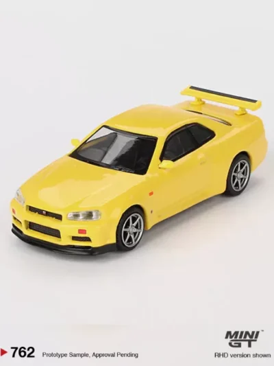 Mini GT 1:64 MGT00762 Nissan Skyline GT-R (R34) V-Spec Lightning Yellow