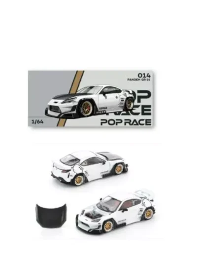 POPRACE 1:64 PRE014 PANDEM GR86 - CRYSTAL WHITE PEARL