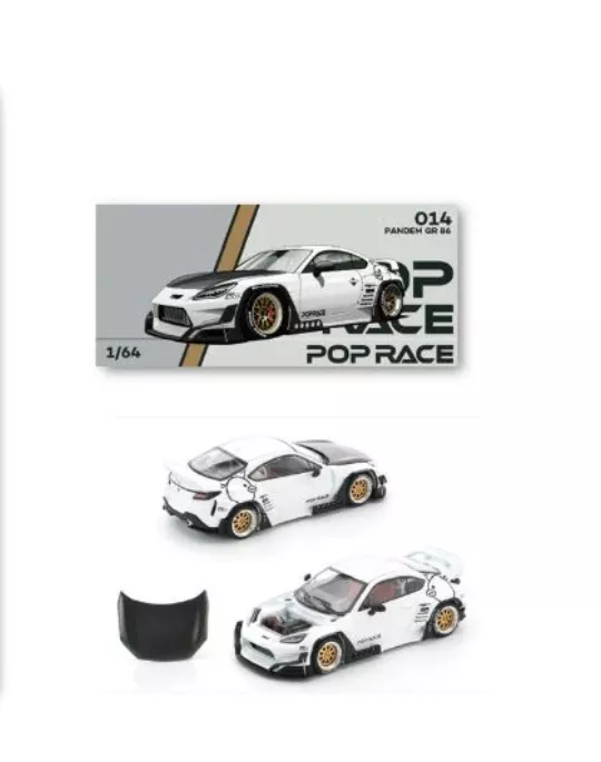 POPRACE 1:64 PRE014 PANDEM GR86 - CRYSTAL WHITE PEARL
