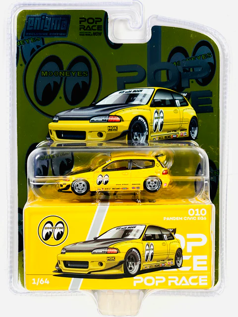 Pop Race x Enigma PRE010 1:64 Pandem Honda Civic EG6 v1.5 MOONEYES - Image 2