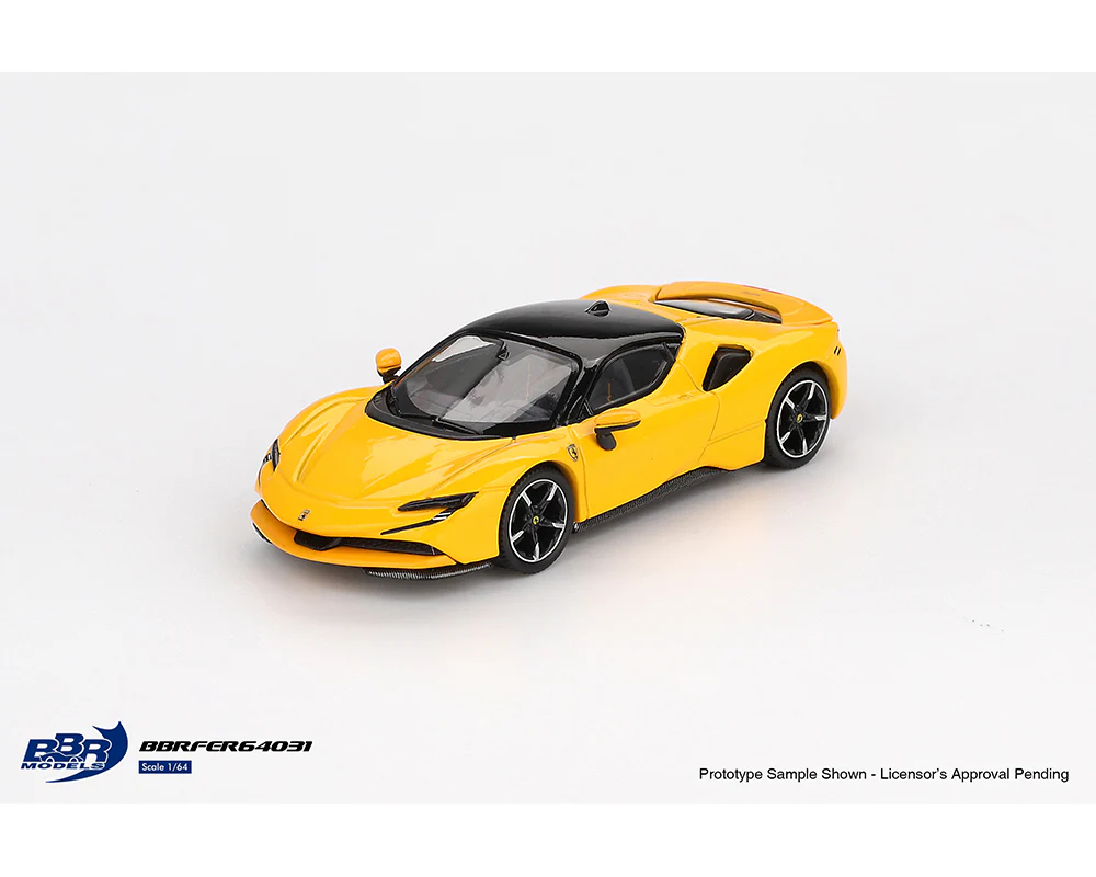 BBRFER64031 BBR Models 1:64 Ferrari SF90 Giallo Modena Yellow