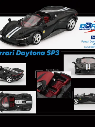 BBR Model 1:64 Ferrari Daytona SP3 – Matt Black – Limited Edition BBRFER64021