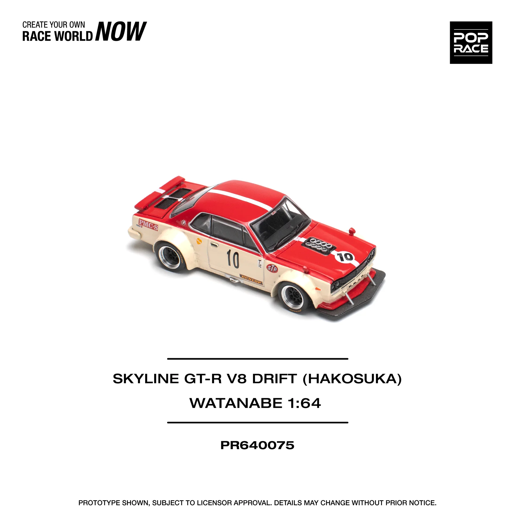 PR640075 POPRACE 1:64 NISSAN SKYLINE GT-R V8 DRIFT (HAKOSUKA) WATANABE - Image 4