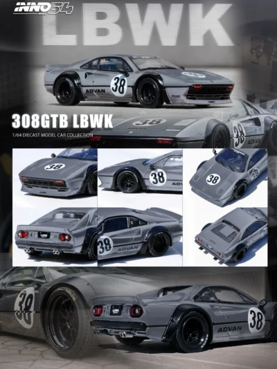 INNO64 1/64 Ferrari 308 GTB Liberty Walk in Grey