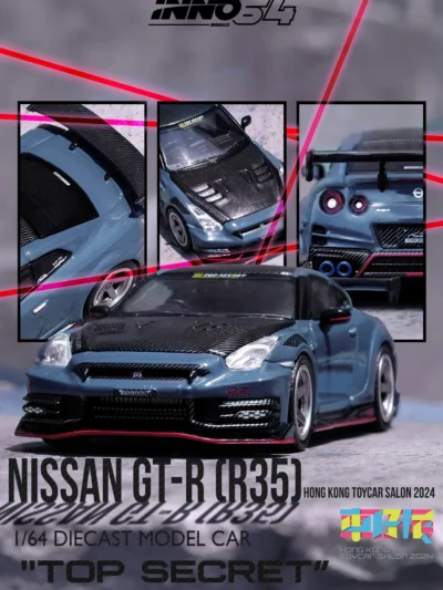 INNO64 1:64 Nissan GT-R (R35) NISMO 2024 "TOP SECRET" Hong Kong Toy Car Salon Special Edition