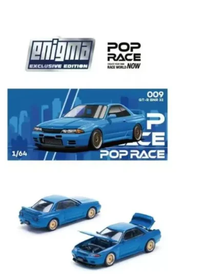 POPRACE x Enigma PRE009 1/64 Skyline R32 GT-R Bayside Blue
