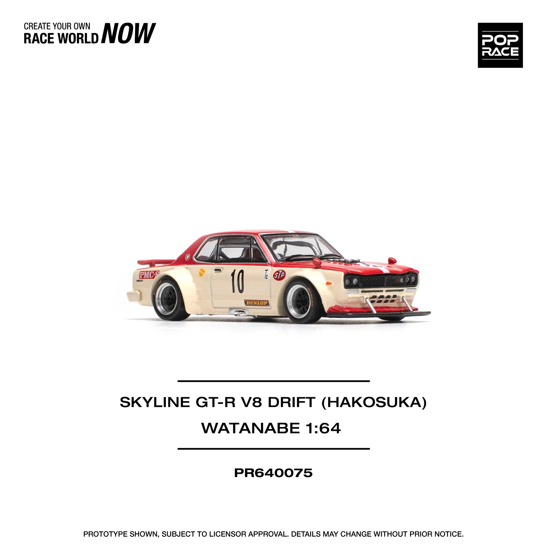 PR640075 POPRACE 1:64 NISSAN SKYLINE GT-R V8 DRIFT (HAKOSUKA) WATANABE - Image 3