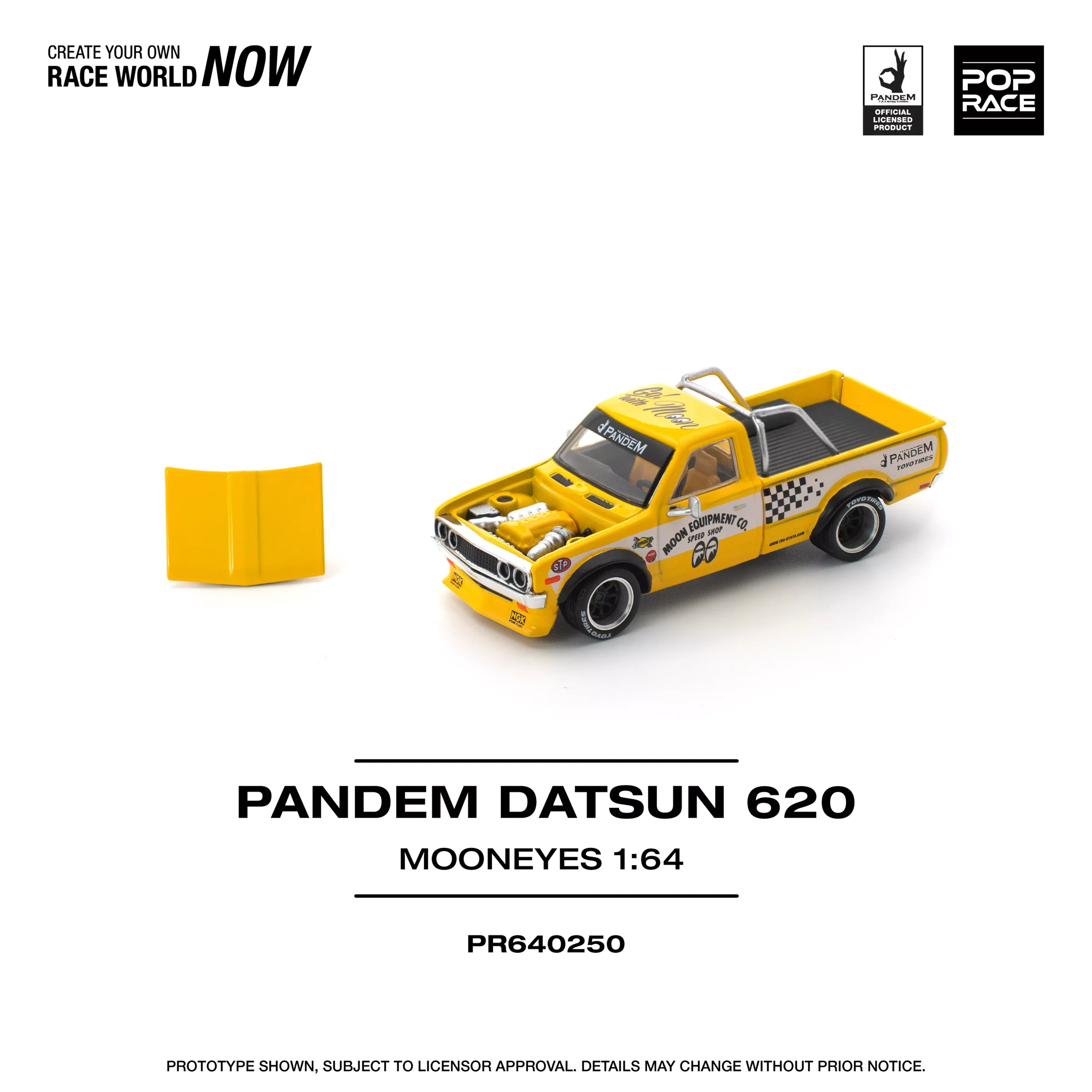 PR640250 POPRACE 1:64 PANDEM DATSUN 620 MOONEYES