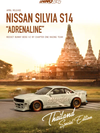 INNO64 1/64 NISSAN SILVIA S14 "ADRENALINE" Rocket Bunny Boss by Chapter One Thailand Special Edition