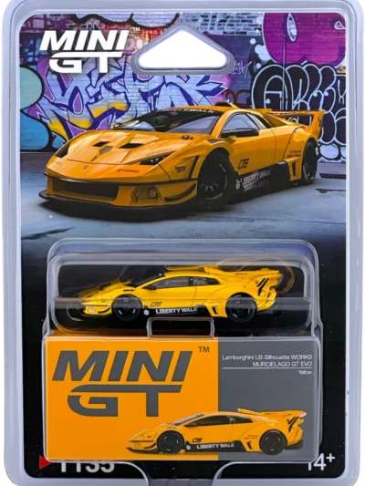 MINI GT 164 MGT01135 LB- SILHOUETTE WORKS MURCIELAGO GT EVO YELLOW