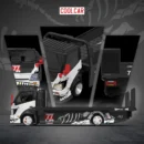 COOL CAR 1:64 H300 FLATBED TRANSPORT TRAILER #77 SKELETON REXY