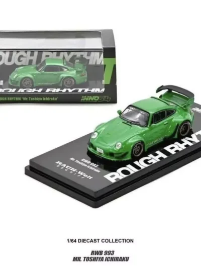 INNO64 1:64 RWB 993 ROUGH RHYTHM “TOSHIYA ICHIRAKU” - GREEN - COOL CAR SHOW 2026