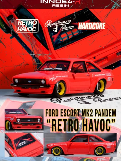 FORD ESCORT MK2 PANDEM "EMOTION" RETRO HAVOC RED
