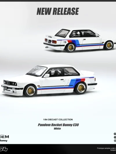 INNO64 1/64 BMW E30 M3 PANDEM ROCKET BUNNY – WHITE