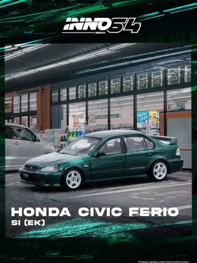 INNO64 1/64 Honda Civic Ferio Si (EK) in Green