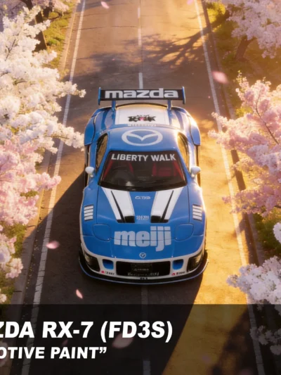 INNO64 1/64 MAZDA RX7 (FD3S) LB-SUPER SILHOUETTE "MEIJI" BLUE/WHITE