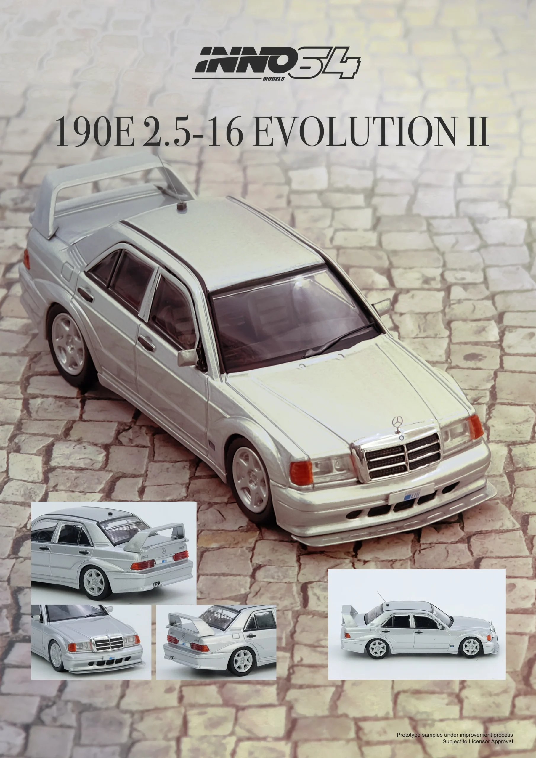 INNO64 164 MERCEDES-BENZ 190E SILVER