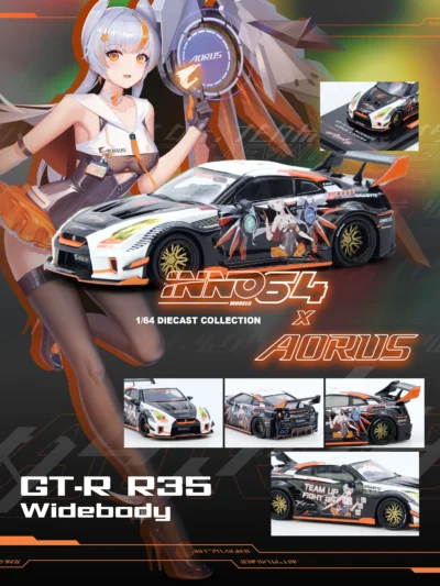 INNO64 x AORUS 164 NISSAN GT-R R35 WIDEBODY