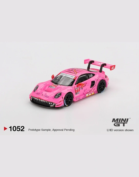 MINI GT 1:64 MGT01052 Porsche 911 GT3 R #77 AO Racing 2024 IMSA ROAD AMERICA