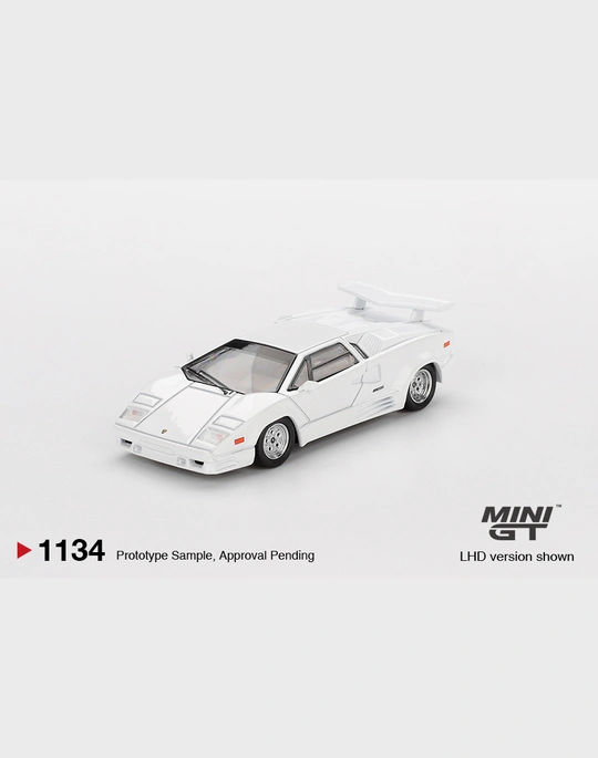 MINI GT 1:64 MGT0101134 LAMBORGHINI COUNTACH 25TH ANNIVERSARY WHITE - Image 4