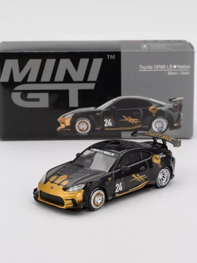 MINI GT 164 MGT01149 TOYOTA GR86 LB★NATION BLACK GOLD